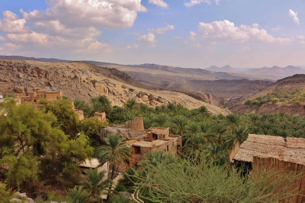 istock Panoramic View from Misfah old House in Misfat al Abriyeen II 1189742985