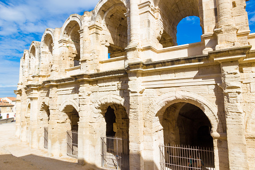 The Arles Amphitheatre is a Roman amphitheatre built in 90 AD in southern France