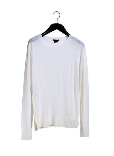istock White cardigan sweater on coathanger isolated on white background 1189747047