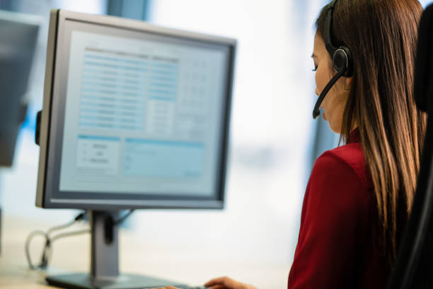 istock Woman Working In A Call Centre 1189751378