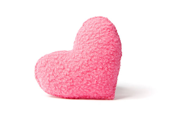 istock Pink fleece heart 118975375