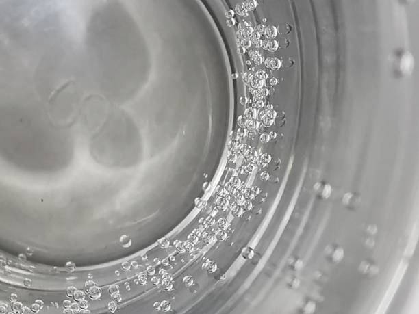 glass water with carbonic acid