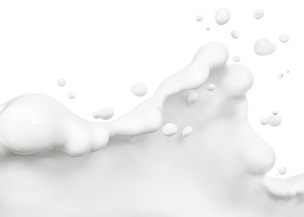 istock Splash of milk, splash of yogurt abstract background, 3d rendering 1189756253