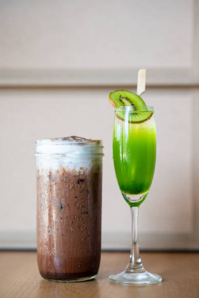 istock Fresh coffee smoothie in a cylindrical glass 1189758996