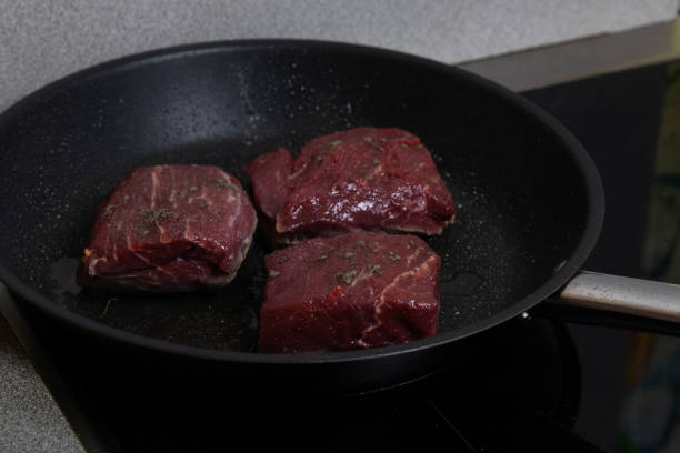istock Meat beef steak cooked on the frying pan 1189764307