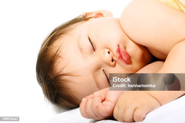 Adorable Baby Boy Stock Photo - Download Image Now - Baby - Human Age, Bed - Furniture, Boys