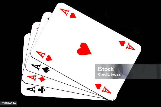 Four Aces Stockfoto und mehr Bilder von Ass - Ass, Blackjack, Blatt - Kartenspiel