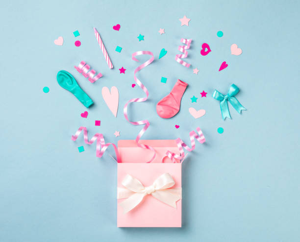 istock Pink and Blue Birthday Surprise Box 1189767044