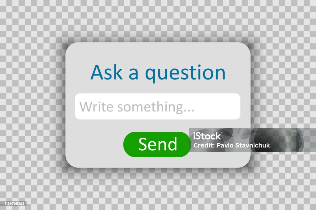 Ask A Question User Interface Form Vector Stock Illustration - Download ...