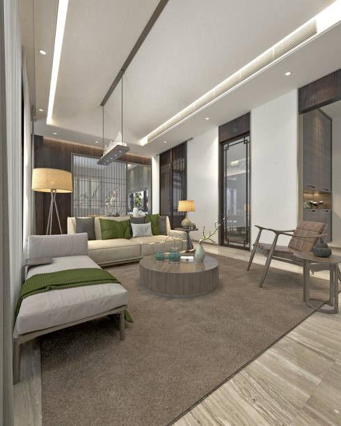 istock 3d render of living room 1189769144