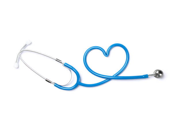 istock Blue stethoscope isolated on white background. Healthcare 1189771989