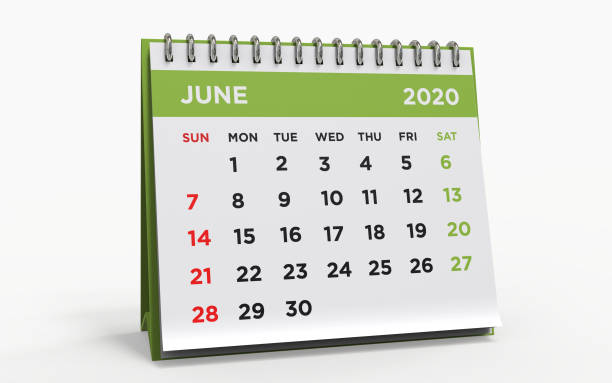 istock Desk calendar JUNE 2020 1189774179