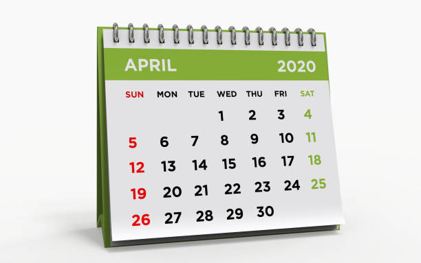Desk calendar APRIL 2020