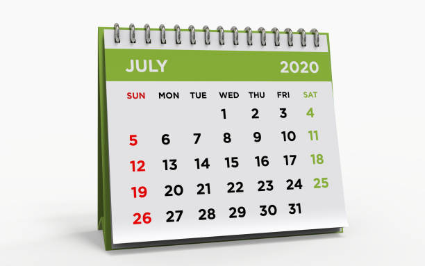 istock Desk calendar JULY 2020 1189774185