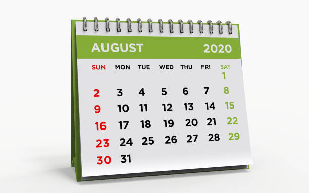 istock Desk calendar AUGUST 2020 1189774186