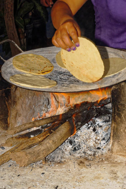 istock Making tortillas over a wood fire 1189777343
