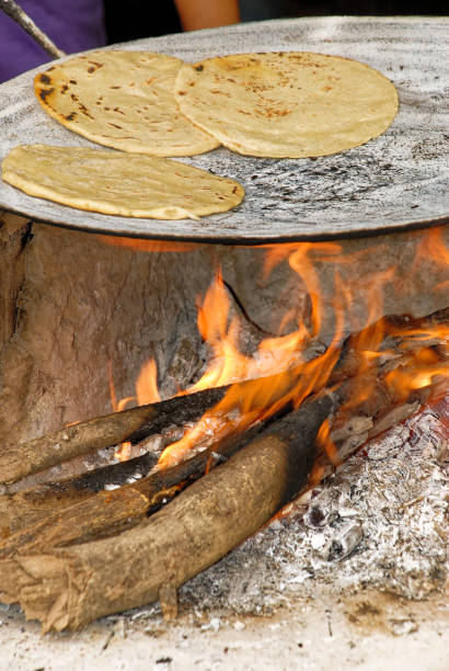istock Making tortillas over a wood fire 1189777361