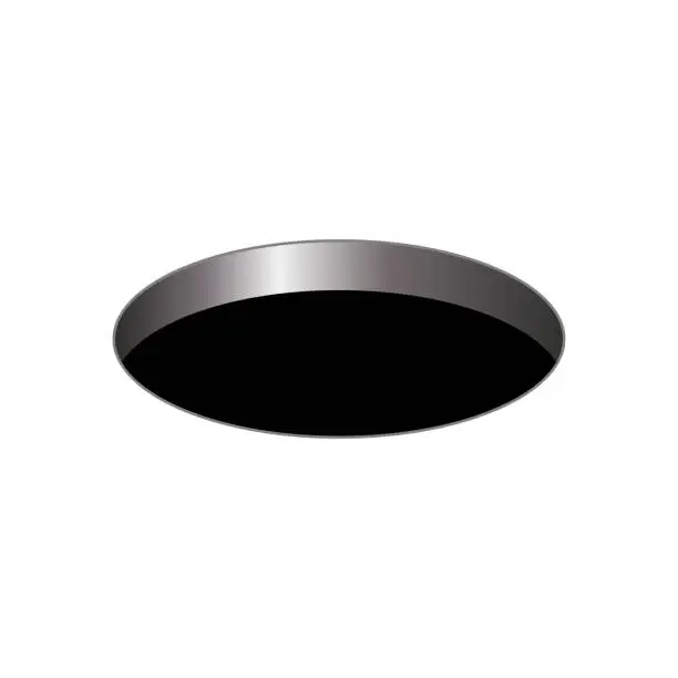 Vector illustration of black round hole