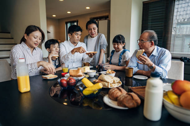 istock Family having meal 1189782264
