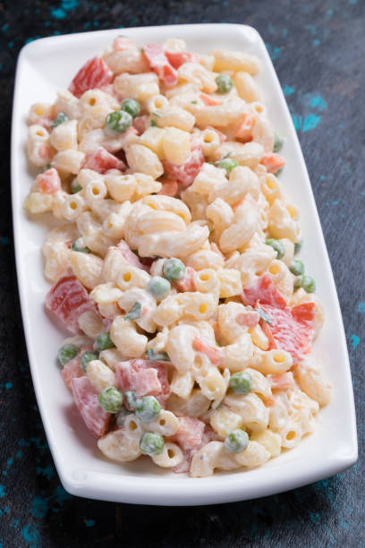 istock Homemade macaroni salad with vegetables 1189783961