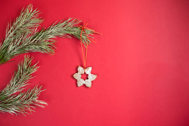 istock Christmas decoration from cookies on a branch 1189784800