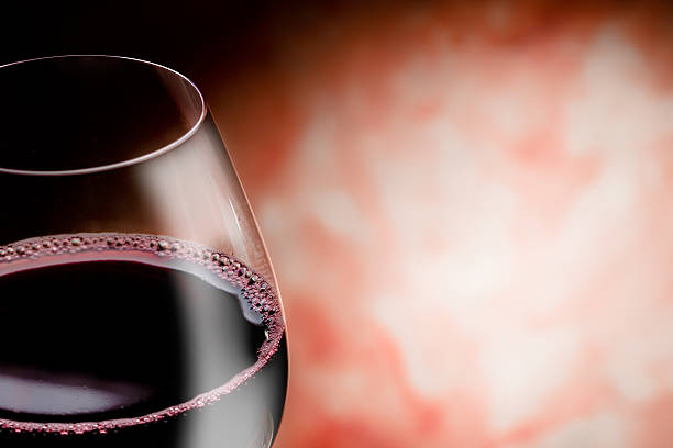 Red wine macro stock photo