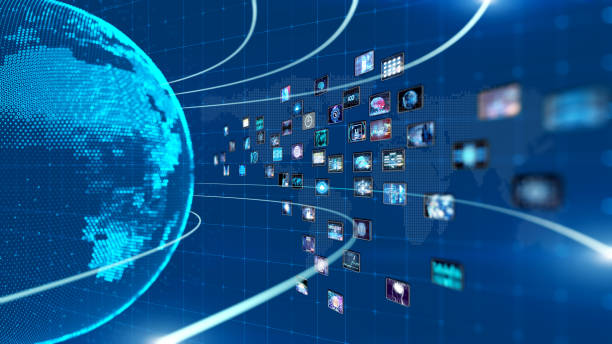 istock Media concept with TV screens 1189788014