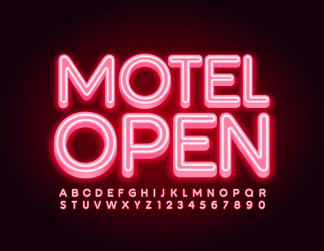 Red neon Font