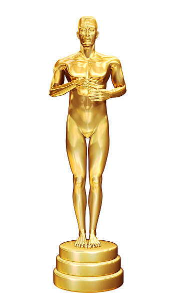 Golden statuette.  figurine stock pictures, royalty-free photos & images