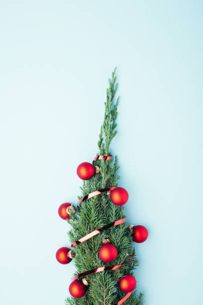 istock Concept of Christmas tree on blue background. 1189794122