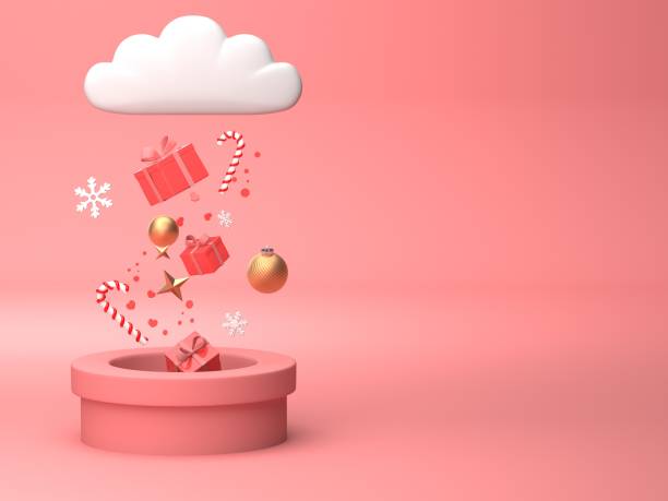 istock 3d render image of christmas ornament floating on hole 1189796080