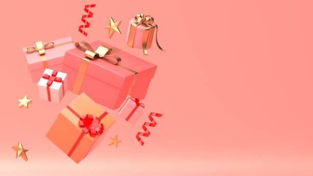 istock 3d render image of christmas new year ornament isolate on copy space pink background. 1189796093
