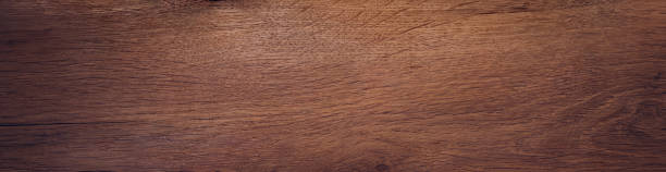 Old oak wood plank. Texture background banner stock photo