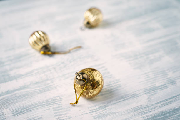 istock Christmas ornaments on bright wooden background. Copy space. 1189800705