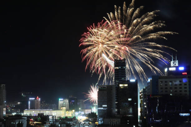 istock Fireworks at Ulaanbaatar City 1189801012