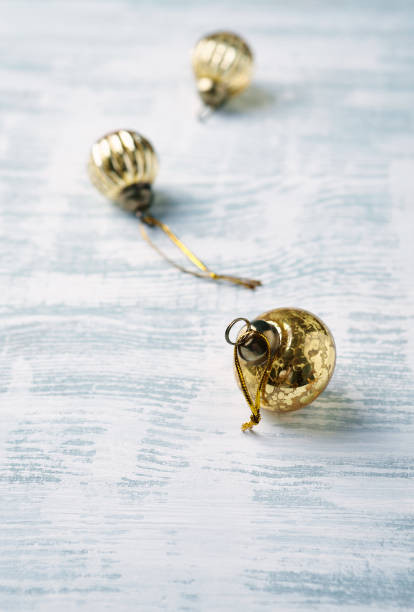 istock Christmas ornaments on bright wooden background. Copy space. 1189802280