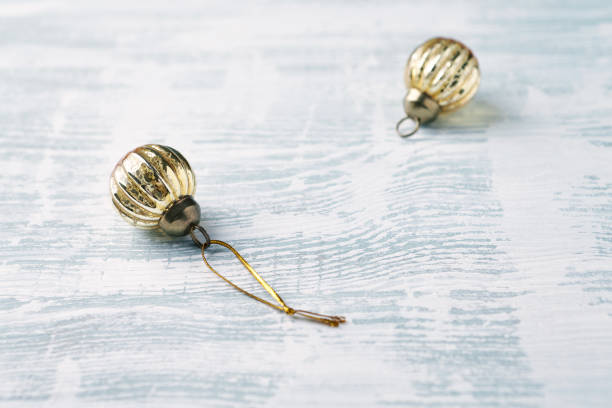 istock Christmas ornaments on bright wooden background. Copy space. 1189804475