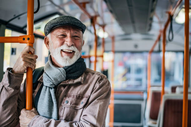 istock Senior Man in the Bus 1189810280