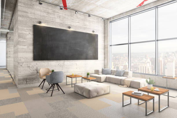istock Contemporary office interior with lobby 1189810720
