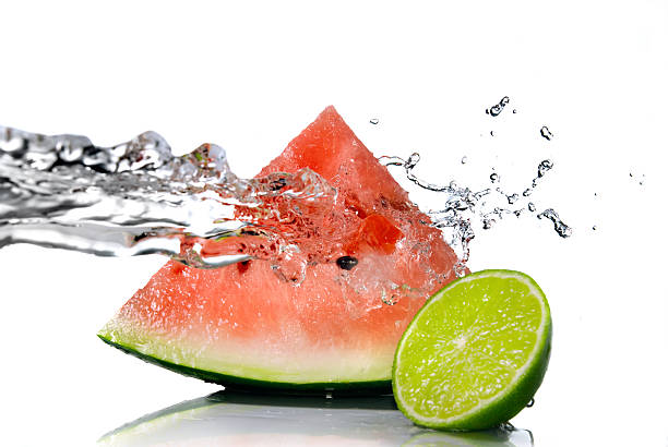 istock watermelon and lime with water splash 118981471