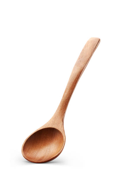 istock Single Wooden Spoon Isolated On White Background 1189816183