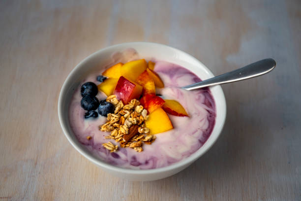 istock Blueberry Almond Yoghurt 1189822027