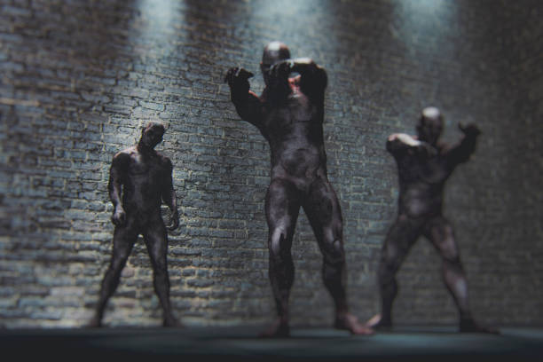 istock Zombies in dark street 1189823495
