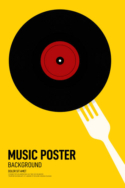 istock Music poster design template background vintage retro style 1189824847