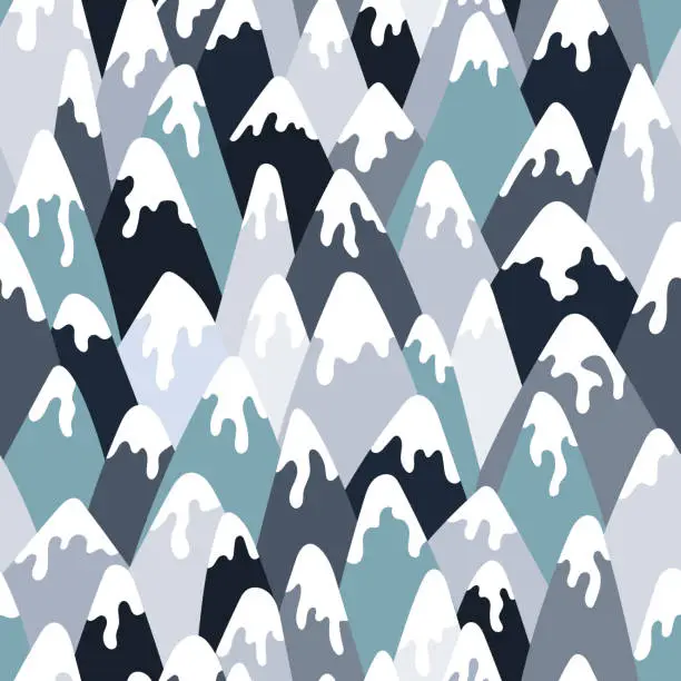 Vector illustration of Mountains forever