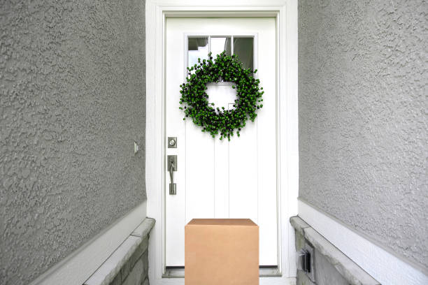 istock Christmas Package at Door 1189832310