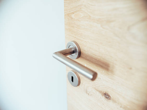 istock Metal door lock close up 1189840525