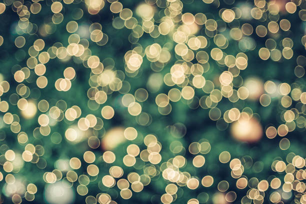 istock Abstract blur decoration ball and light string on christmas tree with bokeh light background.winter holiday seasonal 1189851788