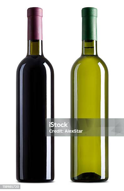 Czerwone I Białe Wino W Butelkach - zdjęcia stockowe i więcej obrazów Alkohol - napój - Alkohol - napój, Białe wino, Biały