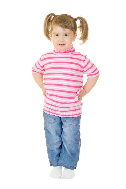 istock Standing funny little girl 118985733